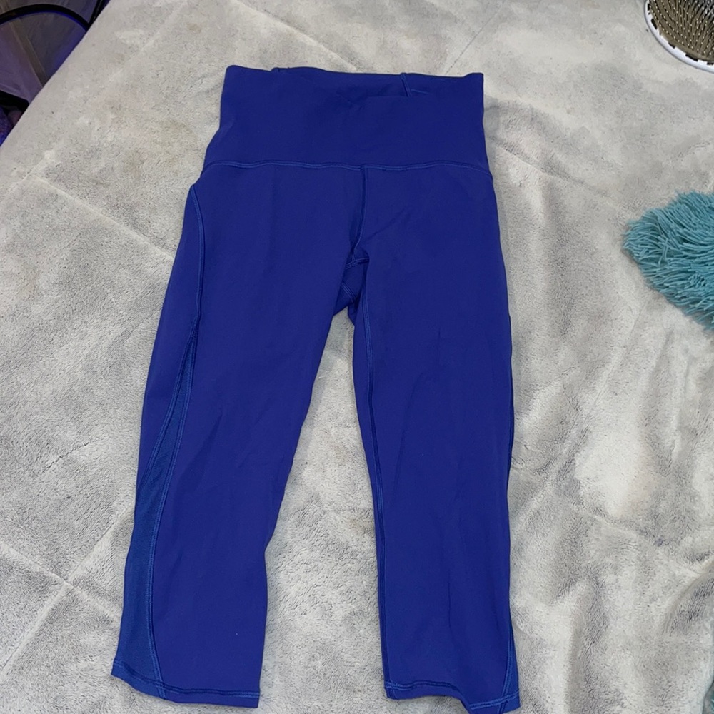 royal blue, size 4, 17”, lulu leggings